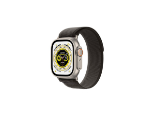 Apple Watch Ultra GPS + Cellular, 49mm titanové pouzdro s černo/šedým trailovým tahem - M/L